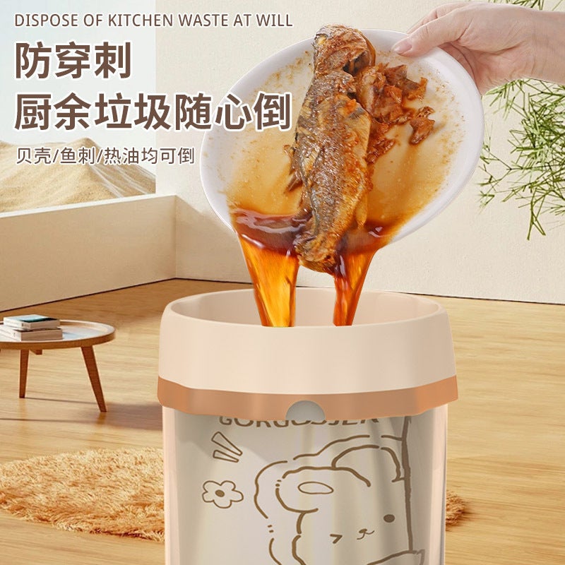 Printed Garbage Bag Thickened Tear-Free Household Drawstring Portable Kitchen Large Extra-Thick Dormitory Bathroom Cleaning - Image 4